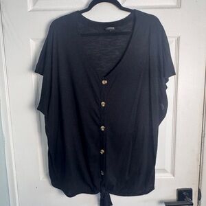 Torrid Black Button-Down Shirt
